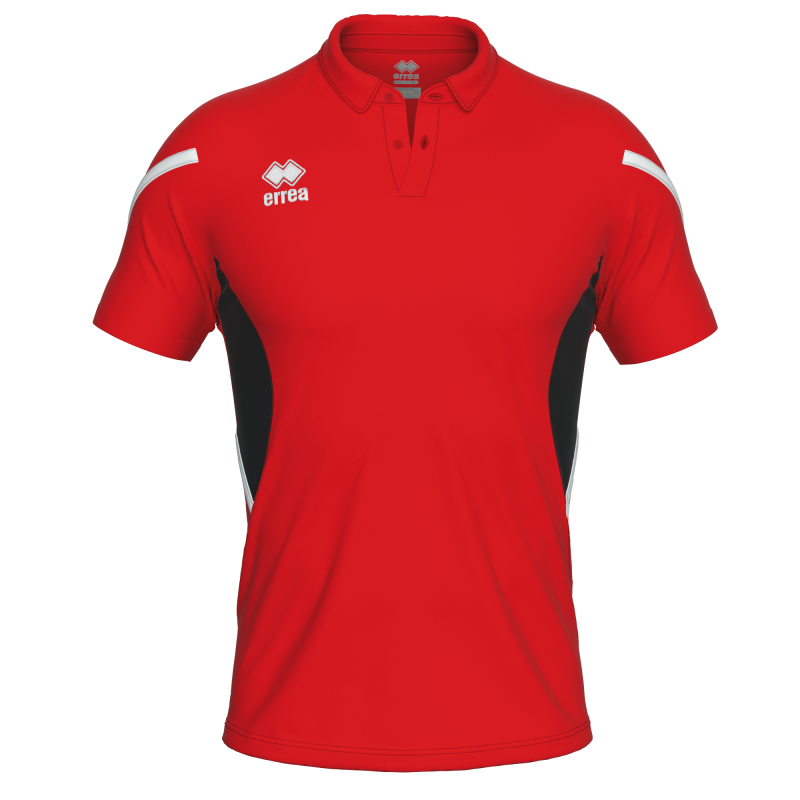 ERREA CLARK POLO RED BLACK WHITE Team Sport Direct