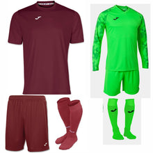 Load image into Gallery viewer, JOMA COMBI SS KIT BUNDLE BURGUNDY