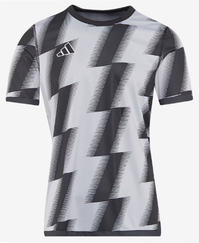 Adidas black soccer jersey sales