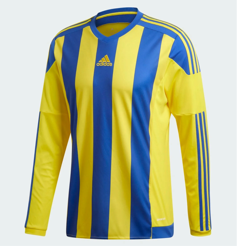 ADIDAS STRIPED 15 JERSEY LS YELLOW/BLUE