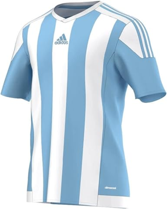 ADIDAS STRIPED 15 JERSEY SS SKY WHITE Team Sport Direct