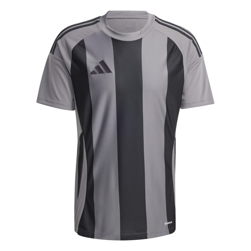 ADIDAS STRIPED 24 JERSEY GREY BLACK