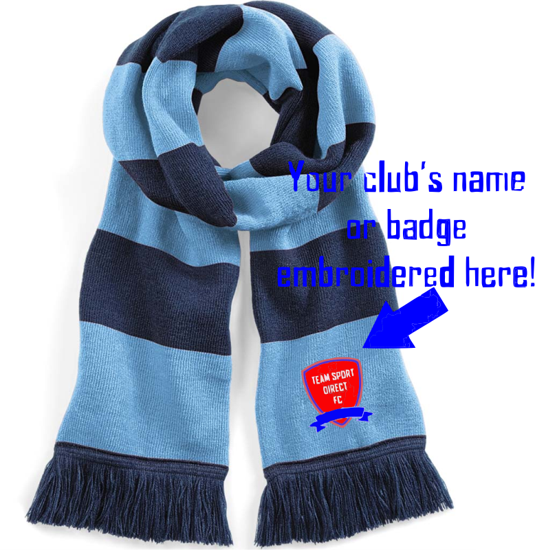 Embroidered Beechfield Stadium Scarf Navy Sky