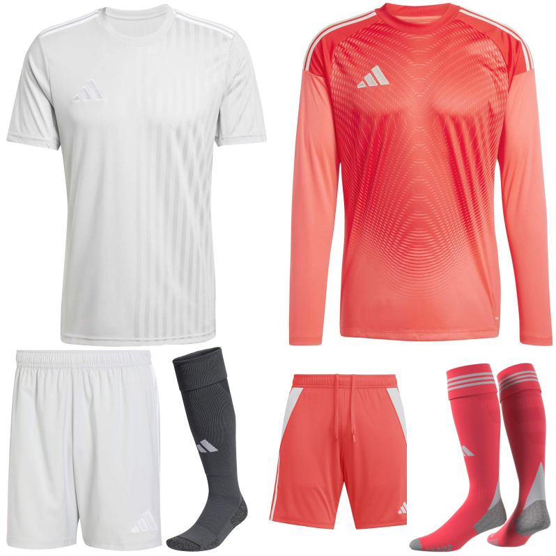 ADIDAS CAMPEON 25 PREMIUM KIT BUNDLE TEAM LIGHT GREY WHITE