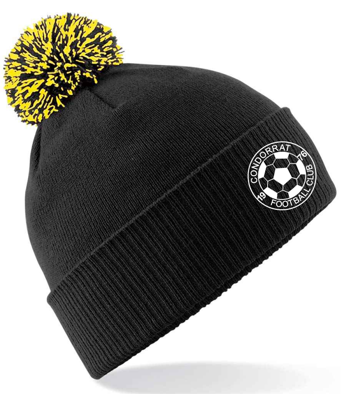 CONDORRANT FC BOBBLE HAT BLACK YELLOW