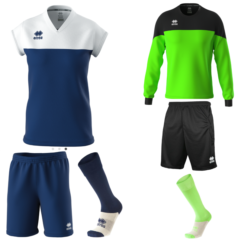 ERREA BESSY WOMENS KIT BUNDLE NAVY WHITE