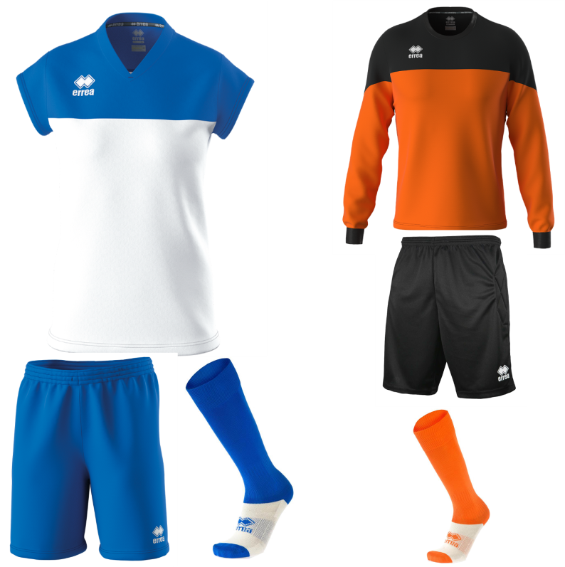 ERREA BESSY WOMENS KIT BUNDLE WHITE BLUE