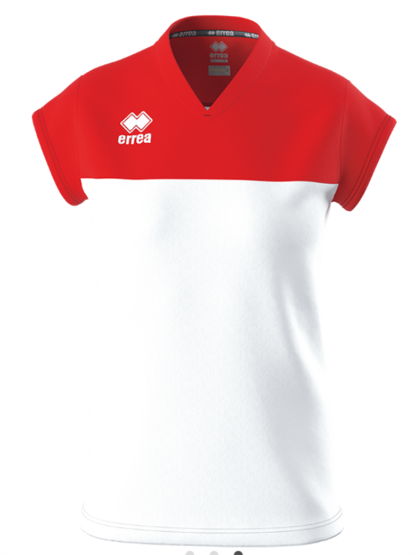 ERREA BESSY WOMENS JERSEY WHITE RED