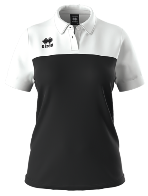 ERREA BONNIE WOMENS POLO BLACK WHITE