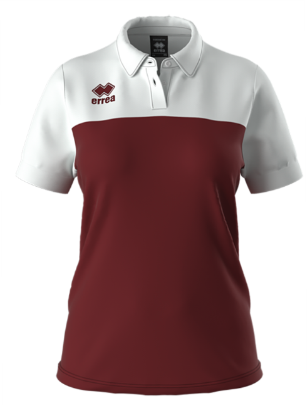 ERREA BONNIE WOMENS POLO MAROON WHITE
