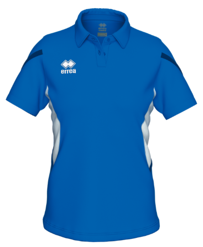 ERREA CARMEN WOMENS POLO BLUE WHITE NAVY