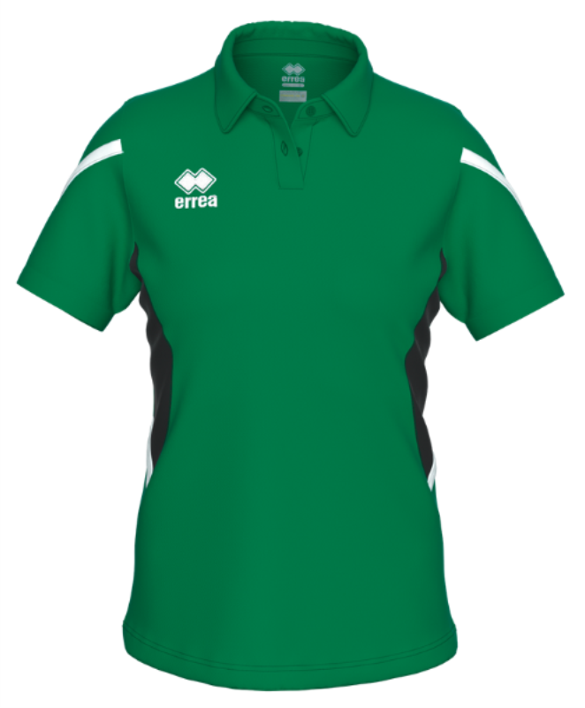ERREA CARMEN WOMENS POLO GREEN BLACK WHITE