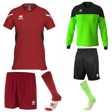 Load image into Gallery viewer, ERREA CORINNE WOMENS KIT BUNDLE MAROON BLACK WHITE
