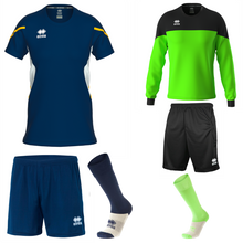 Load image into Gallery viewer, ERREA CORINNE WOMENS KIT BUNDLE NAVY WHITE YELLOW
