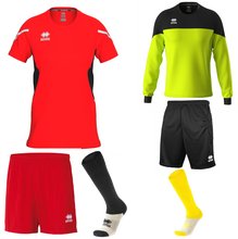 Load image into Gallery viewer, ERREA CORINNE WOMENS KIT BUNDLE RED BLACK WHITE
