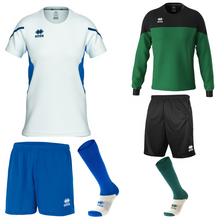 Load image into Gallery viewer, ERREA CORINNE WOMENS KIT BUNDLE WHITE BLUE NAVY
