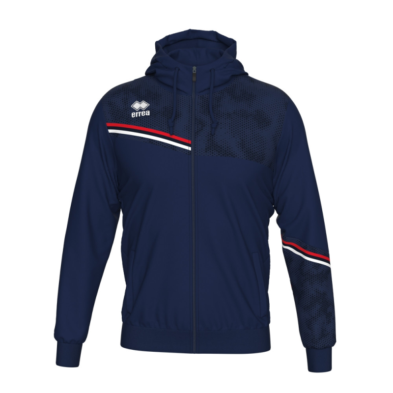 ERREA EBER FULL ZIP HOODY NAVY RED WHITE