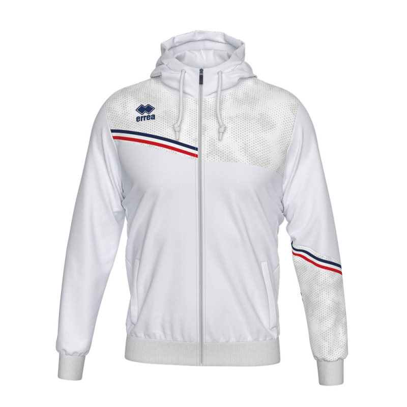 ERREA EBER FULL ZIP HOODY WHITE NAVY RED