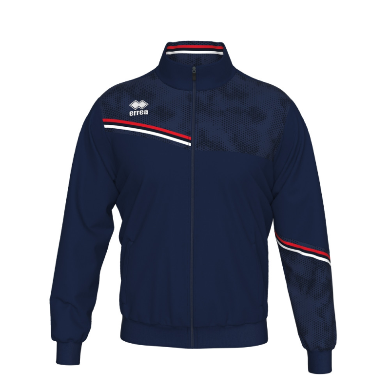 ERREA ELTON FULL ZIP TRACK JACKET NAVY RED WHITE