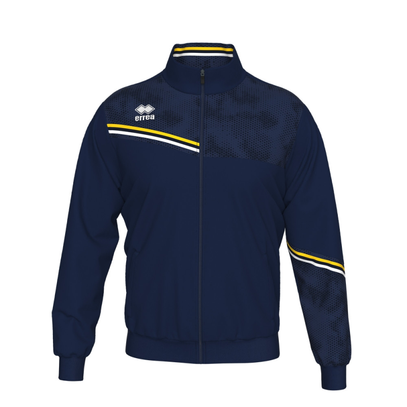 ERREA ELTON FULL ZIP TRACK JACKET NAVY YELLOW WHITE