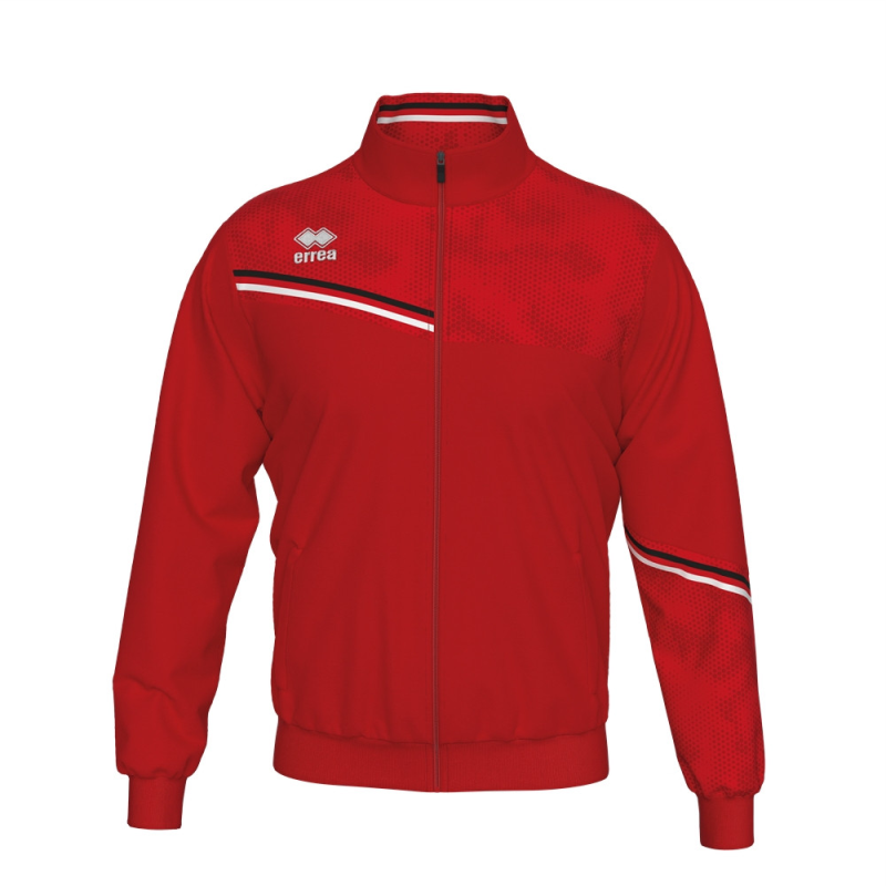 ERREA ELTON FULL ZIP TRACK JACKET RED BLACK WHITE