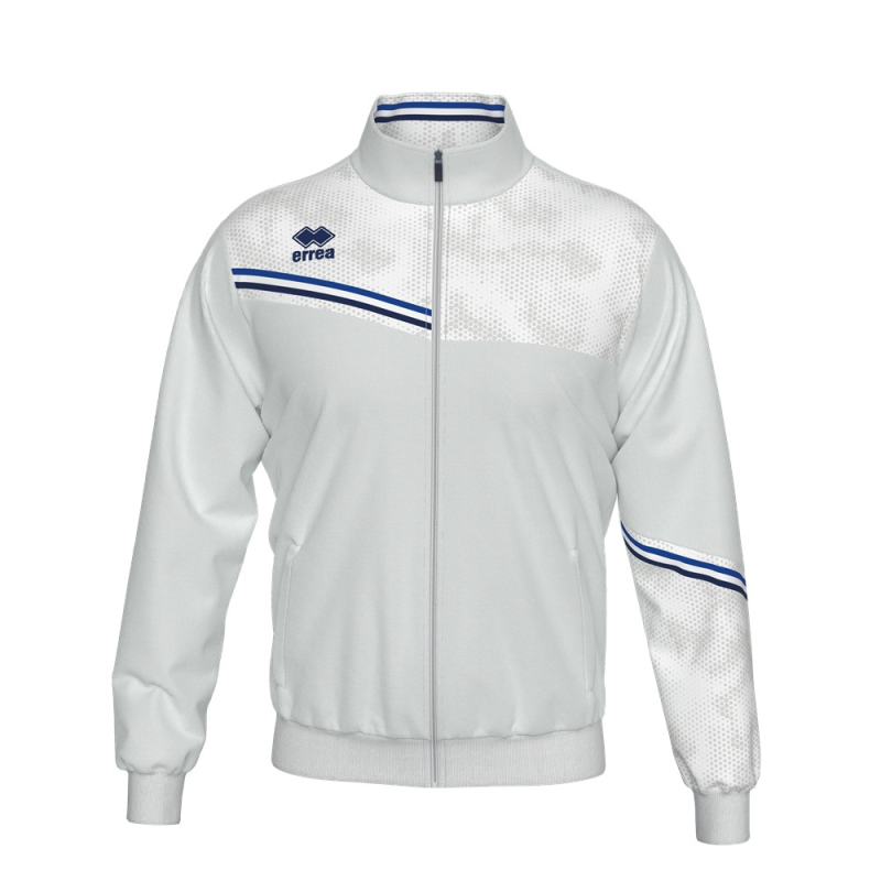 ERREA ELTON FULL ZIP TRACK JACKET WHITE BLUE NAVY