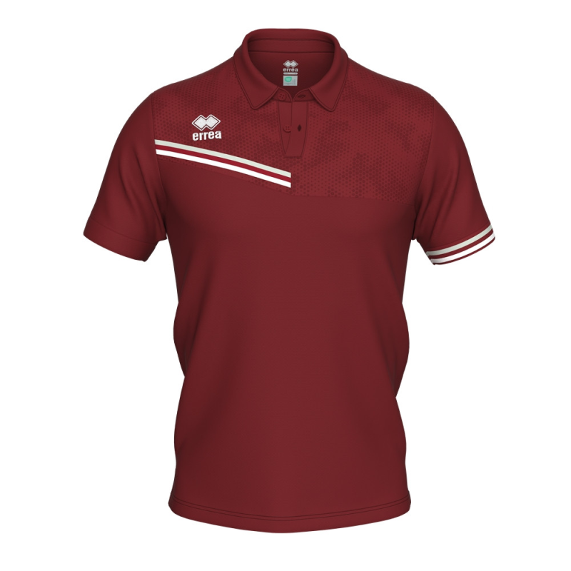 ERREA EMIR POLO MAROON GREY WHITE
