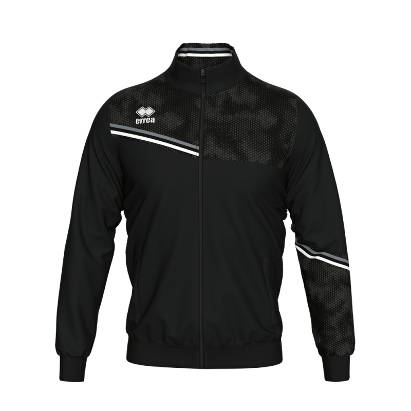 ERREA ERICK FULL ZIP TRACK JACKET BLACK ANTHRACITE WHITE