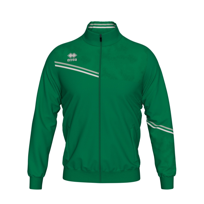 ERREA ERICK FULL ZIP TRACK JACKET GREEN GREY WHITE