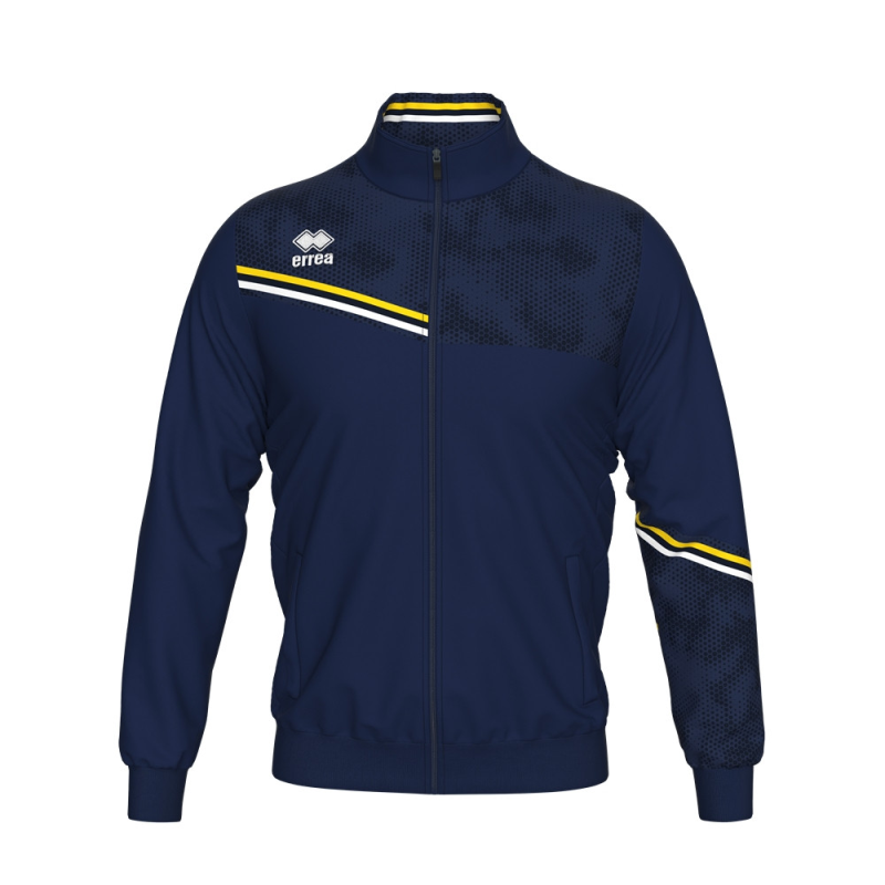 ERREA ERICK FULL ZIP TRACK JACKET NAVY YELLOW WHITE