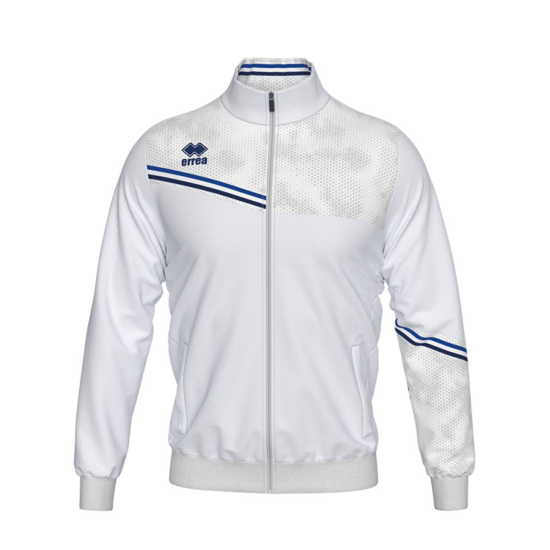 ERREA ERICK FULL ZIP TRACK JACKET WHITE BLUE NAVY