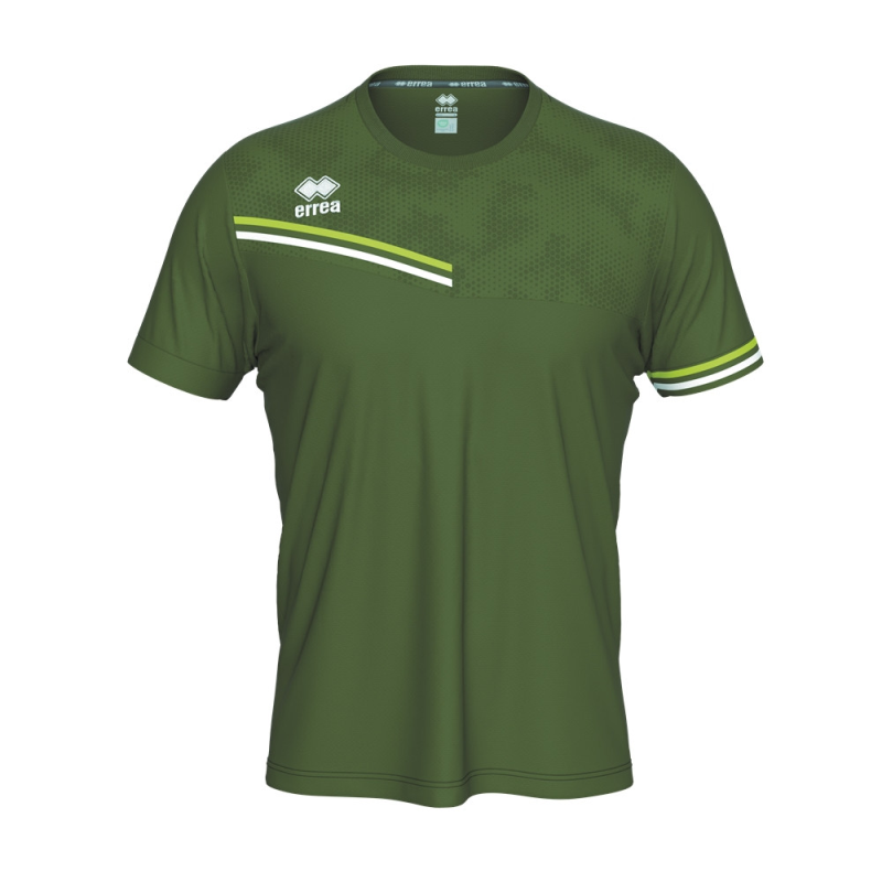 ERREA EVAN JERSEY MILITARY GREEN GREEN FLUO WHITE