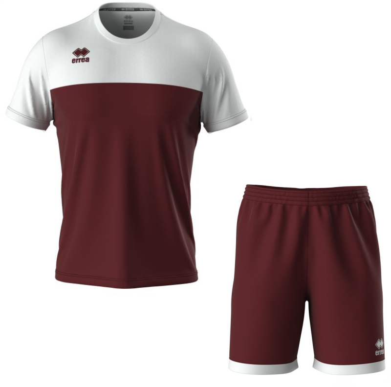 ERREA BRANDON SET WITH BARNEY SHORT WHITE MAROON