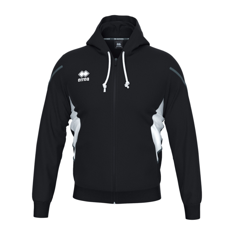ERREA CLANCY FULL ZIP HOODY BLACK WHITE