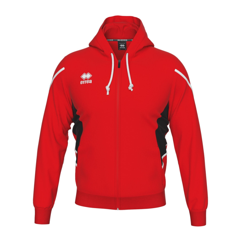 ERREA CLANCY FULL ZIP HOODY RED WHITE