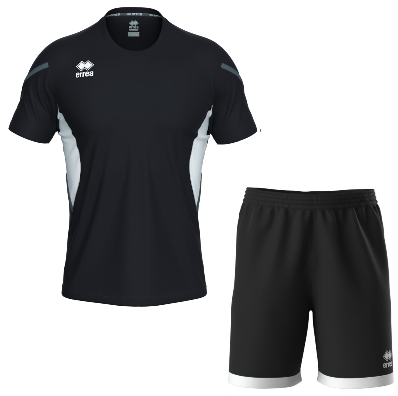 Errea Curtis Set with Barney Shorts Black White Anthracite