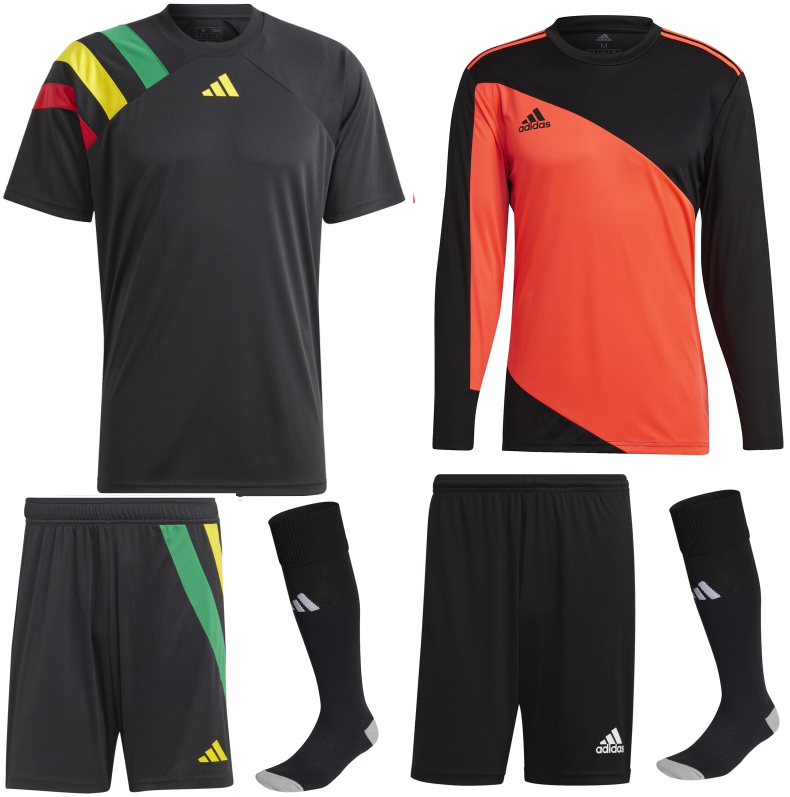 ADIDAS FORTORE 23 PREMIUM KIT BUNDLE BLACK GREEN YELLOW RED