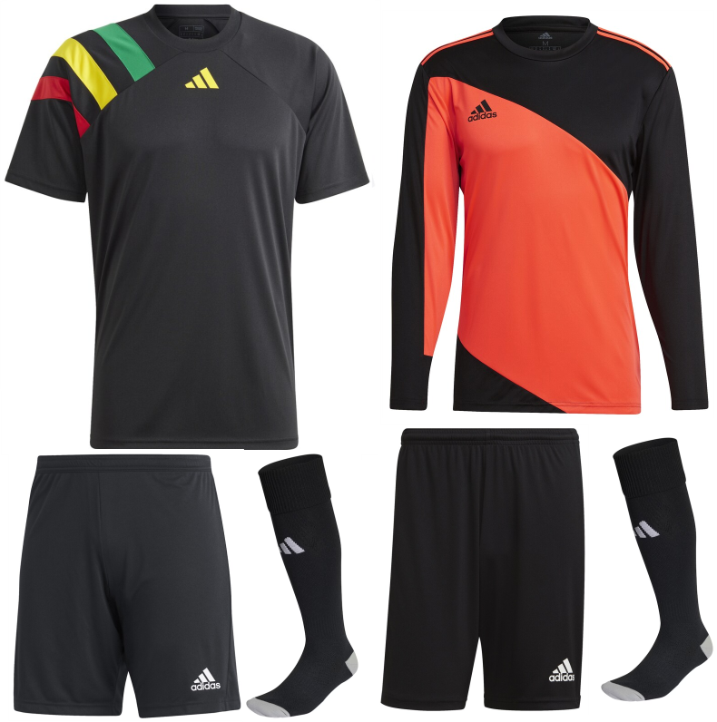 ADIDAS FORTORE 23 KIT BUNDLE BLACK GREEN YELLOW RED