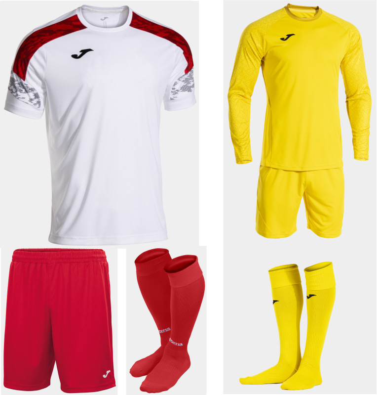 JOMA CHAMPIONSHIP VIII KIT BUNDLE WHITE RED