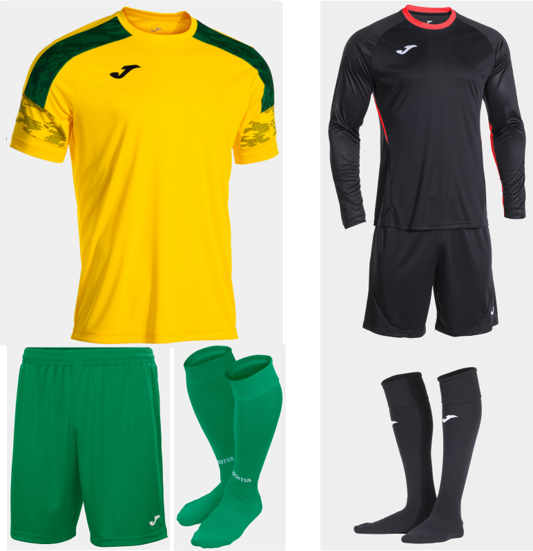 JOMA CHAMPIONSHIP VIII KIT BUNDLE YELLOW GREEN MEDIUM