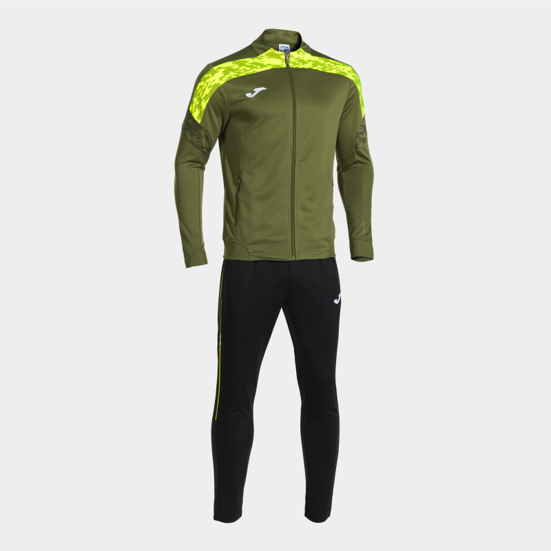 JOMA CHAMPIONSHIP VIII TRACKSUIT KAKI BLACK YELLOW FLUOR