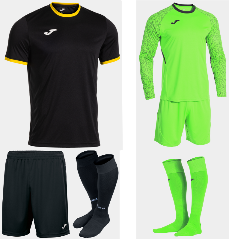 JOMA COMBI PREMIUM KIT BUNDLE BLACK YELLOW