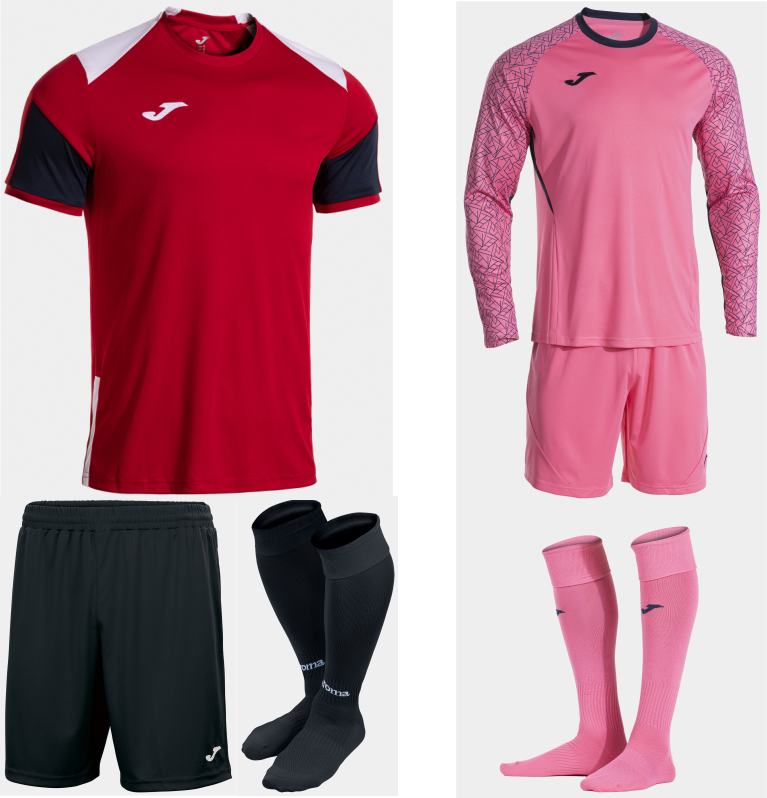 JOMA DANUBIO IV KIT BUNDLE RED WHITE DARK NAVY