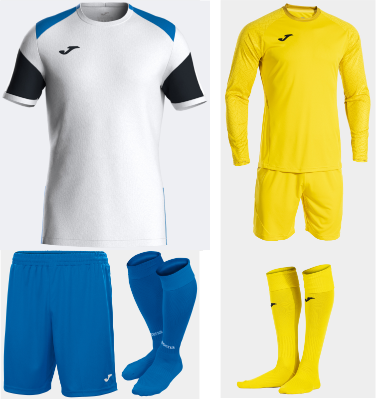 JOMA DANUBIO IV KIT BUNDLE WHITE ROYAL BLACK