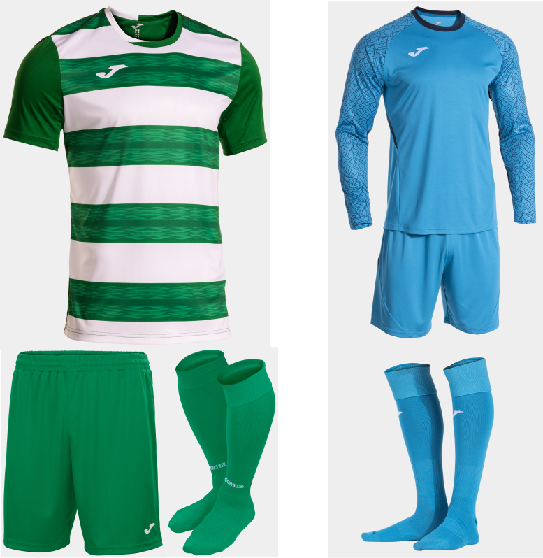 JOMA EUROPA VI KIT BUNDLE GREEN MEDIUM WHITE