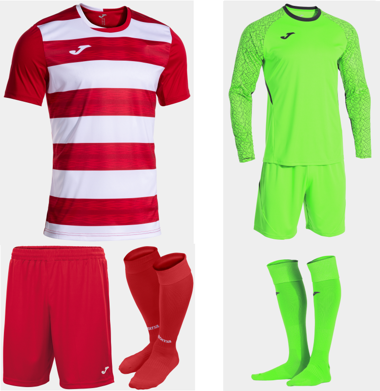JOMA EUROPA VI KIT BUNDLE RED WHITE