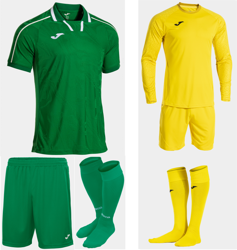 JOMA FIT ONE II KIT BUNDLE GREEN MEDIUM WHITE