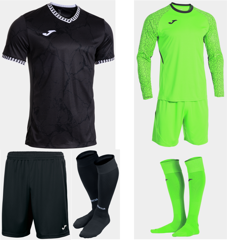 JOMA GOLD VII KIT BUNDLE BLACK WHITE