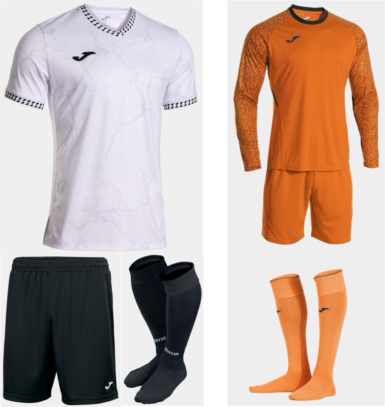 JOMA GOLD VII KIT BUNDLE WHITE BLACK