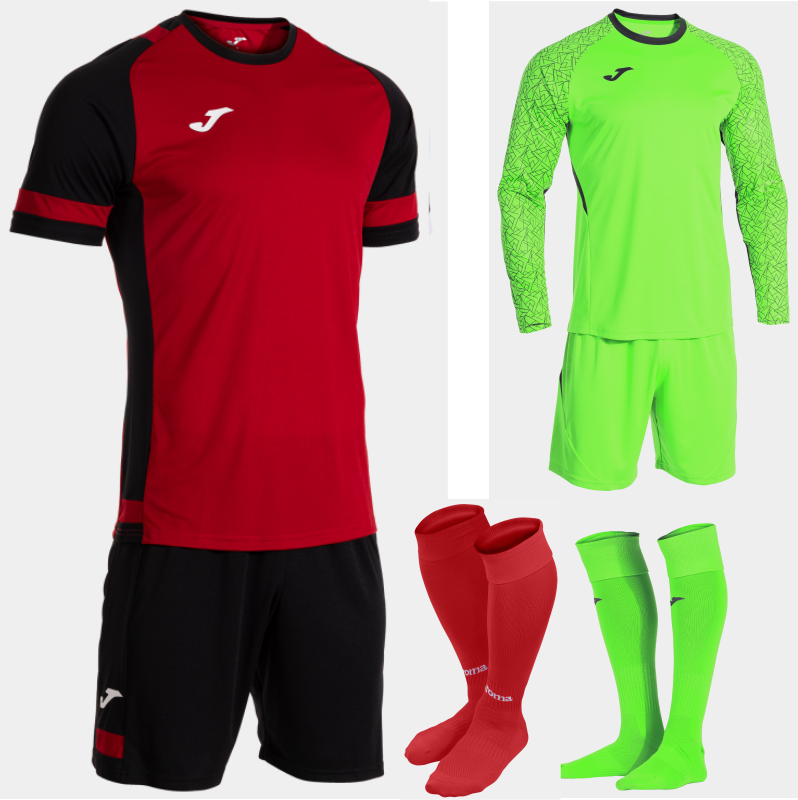JOMA LIDER KIT BUNDLE RED BLACK
